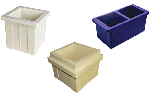 CONCRETE PLASTIC CUBE MOULDS